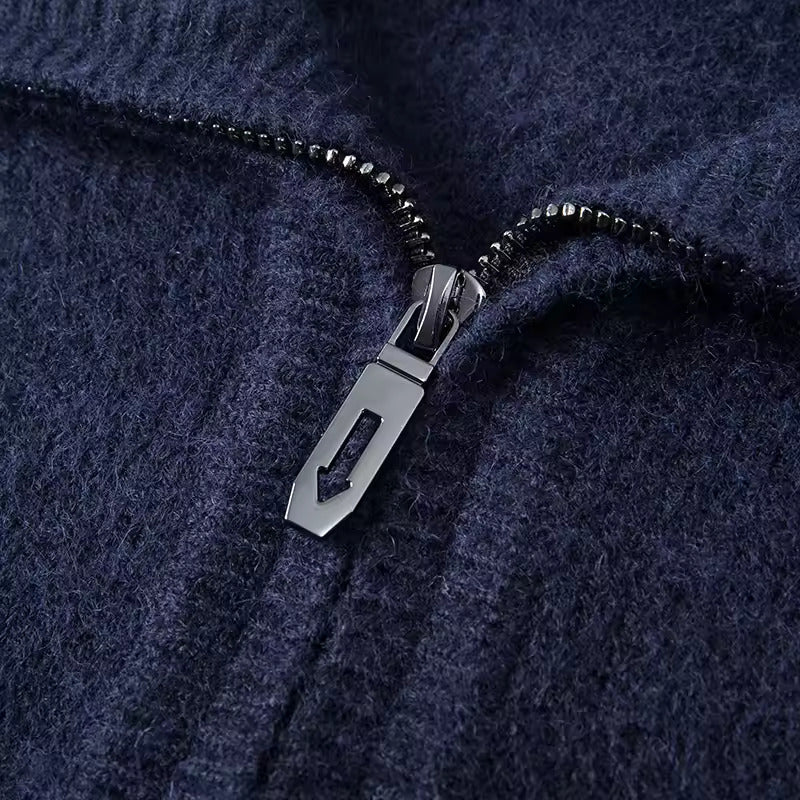 100% TheighT Cashmere Quater Zip Sweater