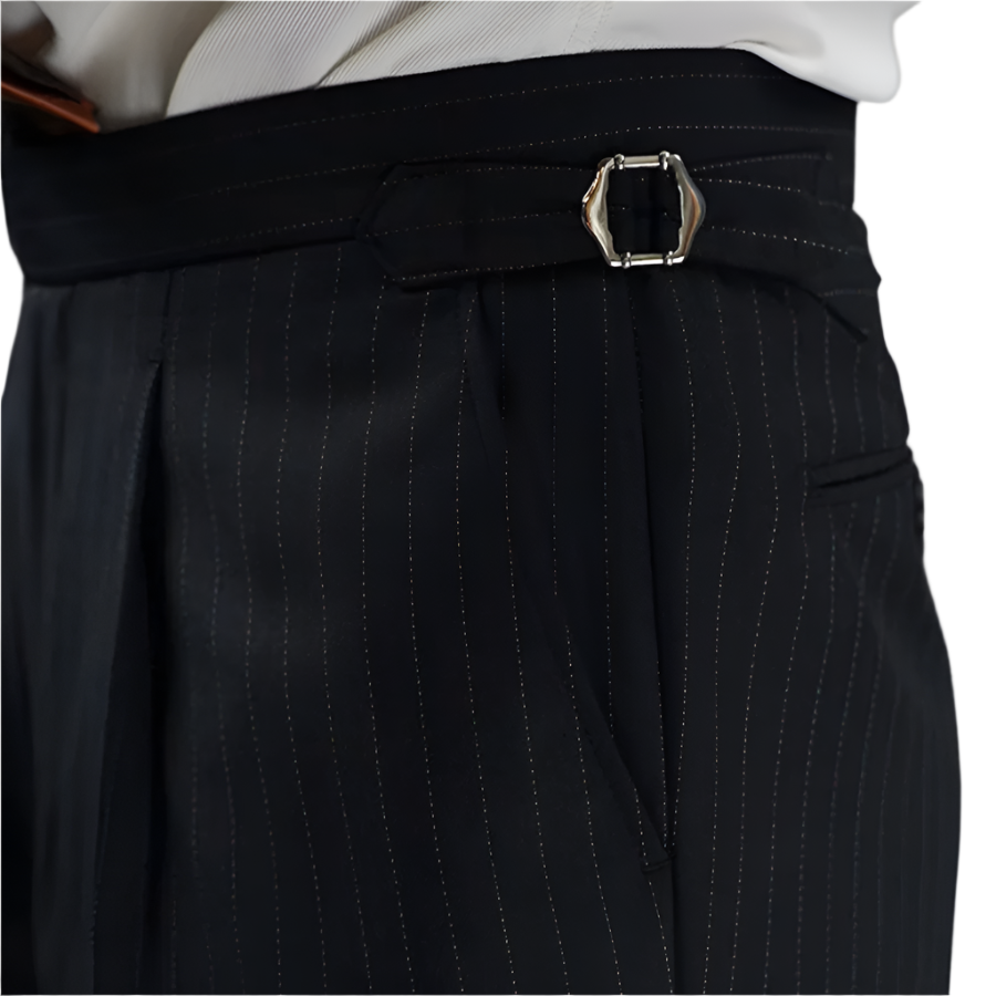 Venice Heritage Wool-Blend Striped Trousers