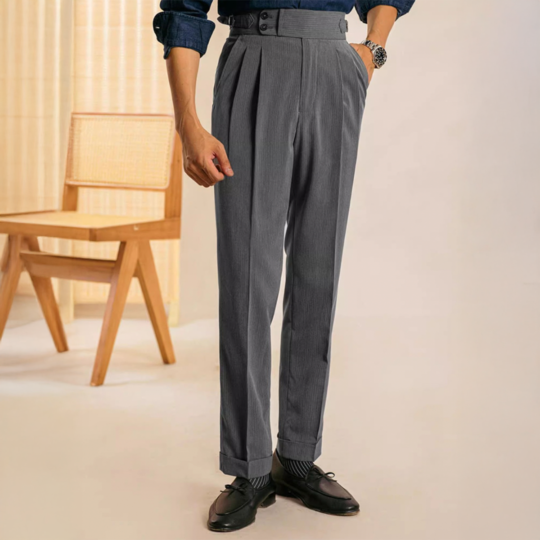 Elite Double Button Business Casual Trousers - Non-Iron