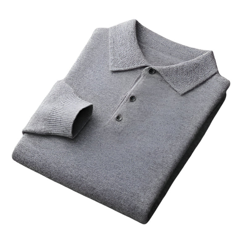 Eversley Merino Wool Polo Sweater