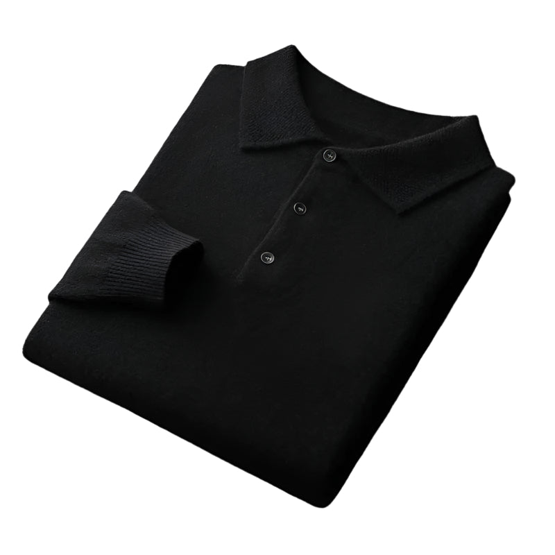 Eversley Merino Wool Polo Sweater