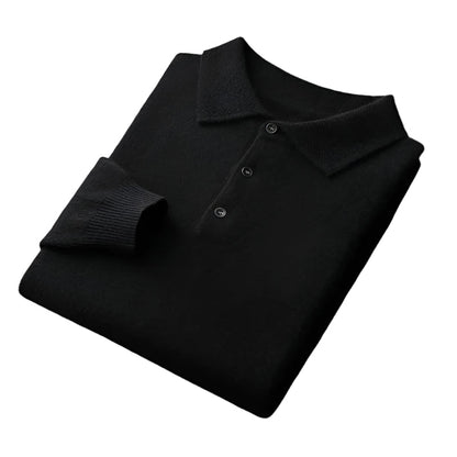 Eversley Merino Wool Polo Sweater