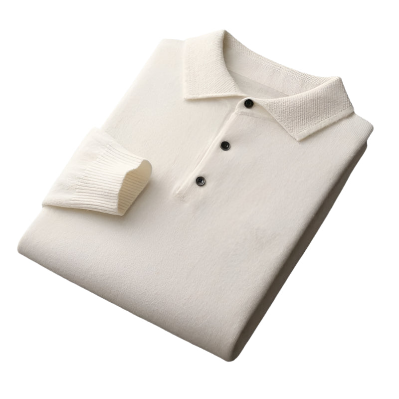 Eversley Merino Wool Polo Sweater