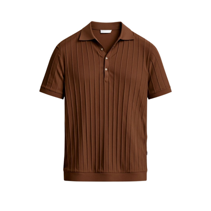 TheighT Vertical Striped Button Up Polo