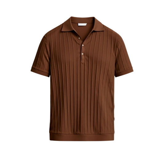 TheighT Vertical Striped Button Up Polo