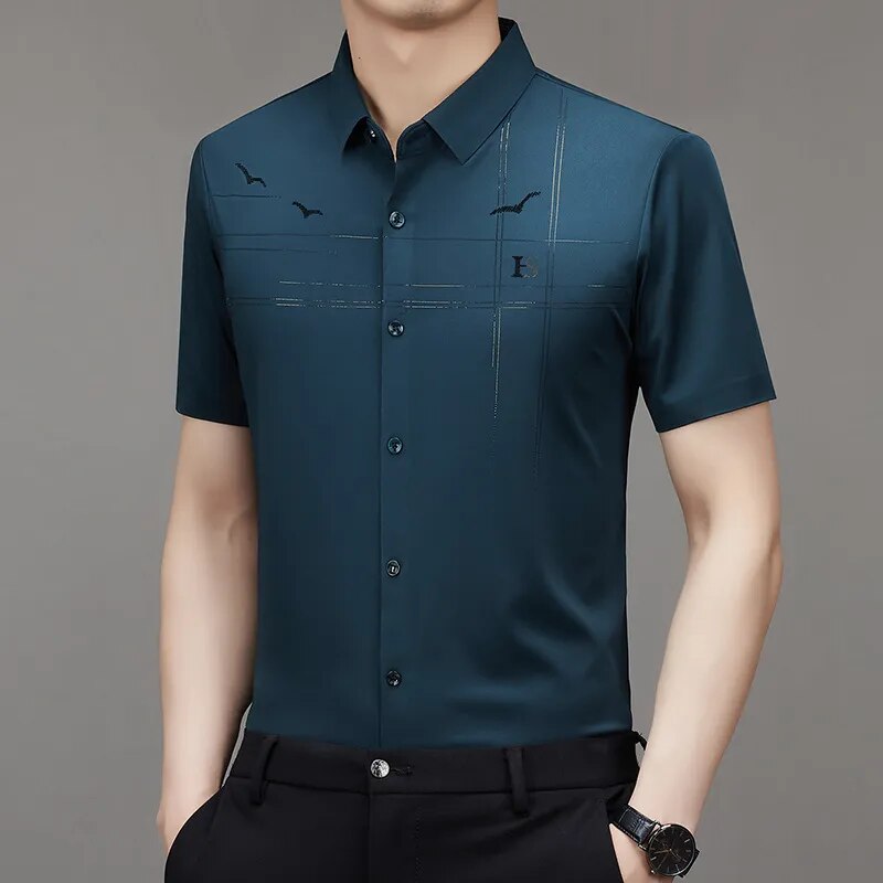 Men's Ice  Silk  Business Shirt