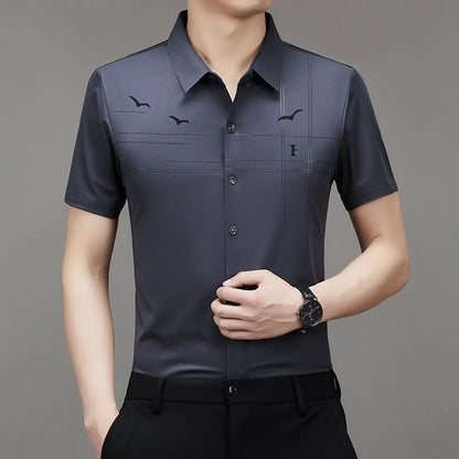 Men's Ice  Silk  Business Shirt