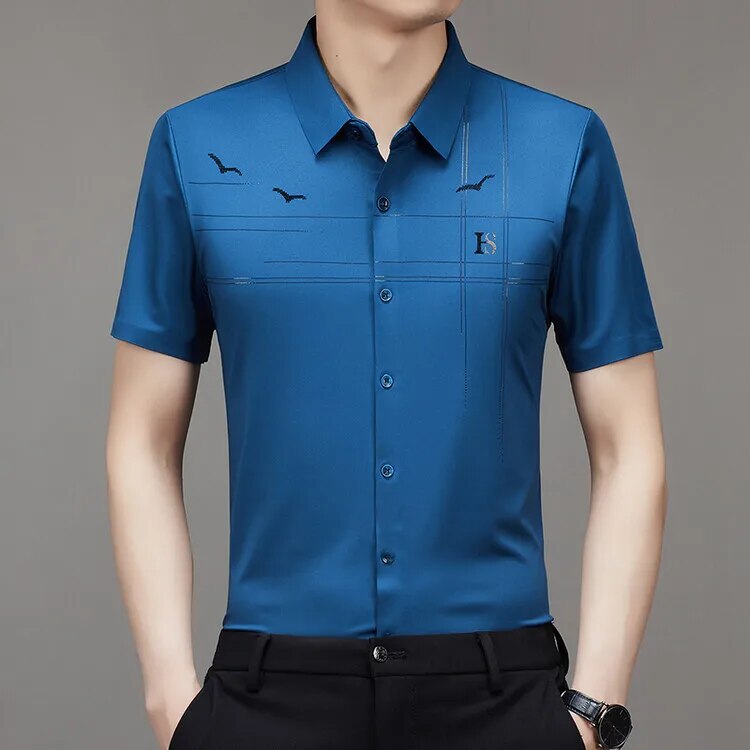 Men's Ice  Silk  Business Shirt