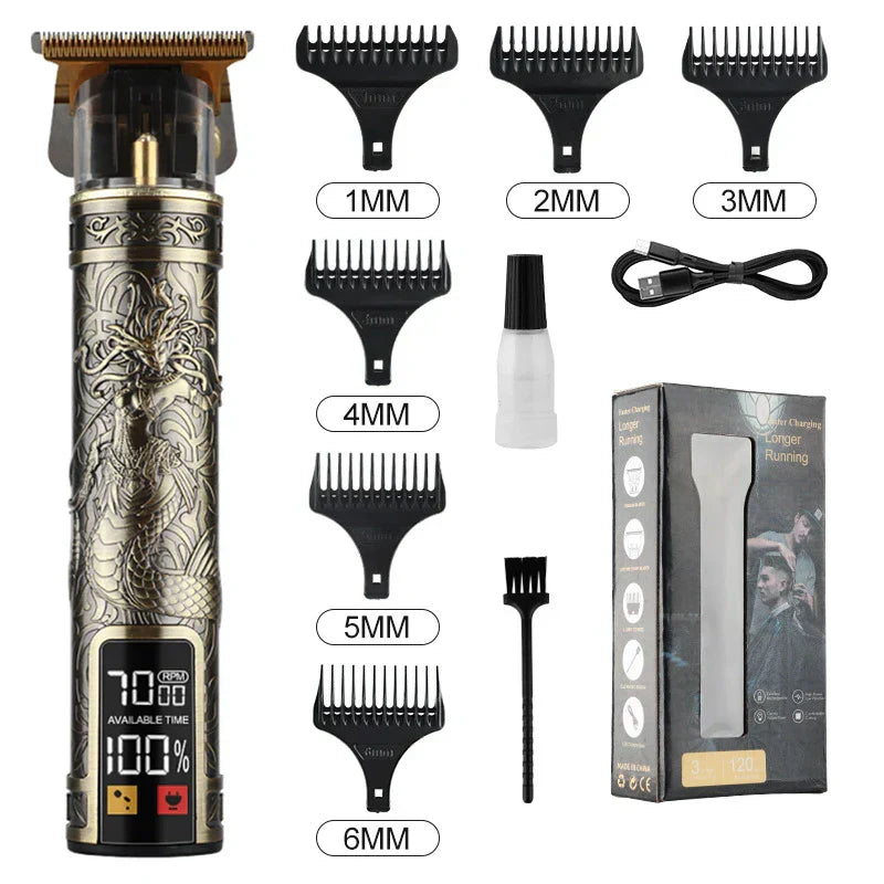 LCD Precision Hair Trimmer & Electric Shaver for Men – Multifunctional Grooming Tool
