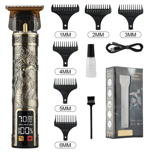 LCD Precision Hair Trimmer & Electric Shaver for Men – Multifunctional Grooming Tool
