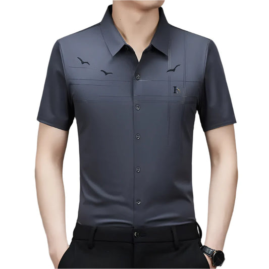 Men's Ice  Silk  Business Shirt