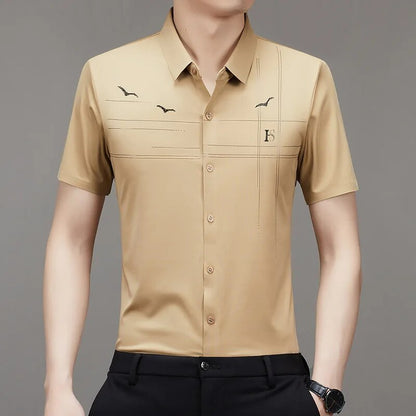 Men's Ice  Silk  Business Shirt