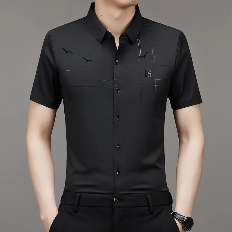 Men's Ice  Silk  Business Shirt