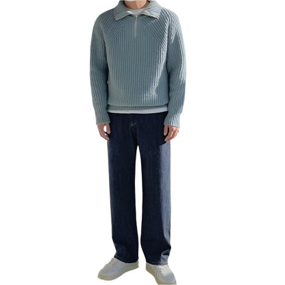 Azure Quarter-Zip Sweater