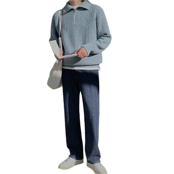 Azure Quarter-Zip Sweater